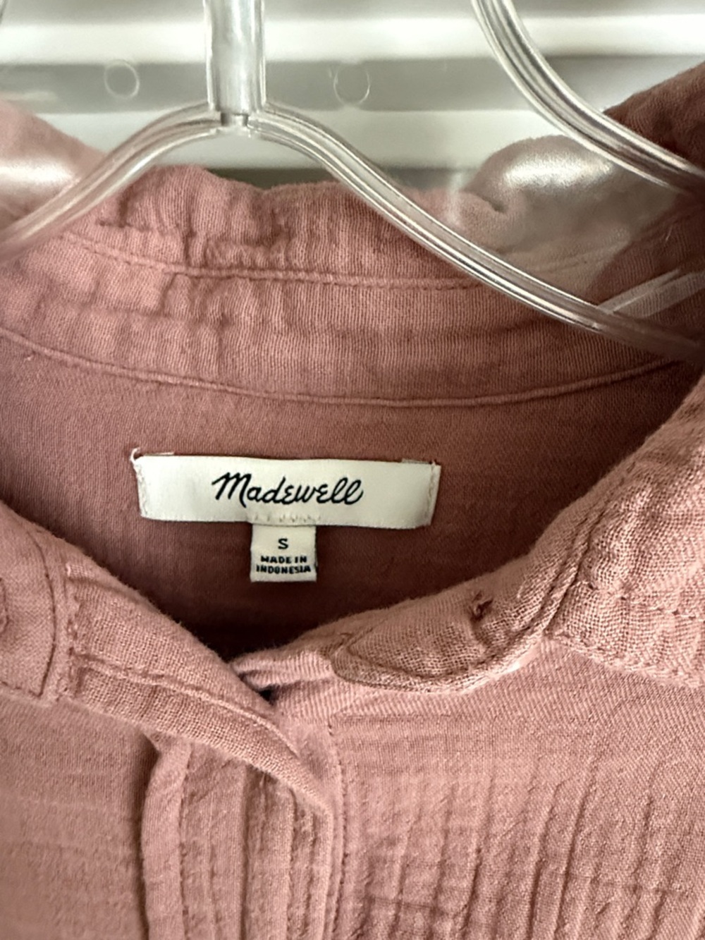 Madewell Mauve-Pink Relaxed Button-Down Shirt - Picture 2 of 4